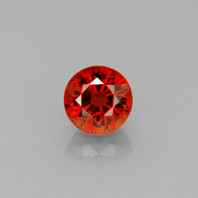 0.84 ct Orange Spessartite Garnet Gemstone, Spessartite Garnet Gem in Round Facet Shape for Sale.