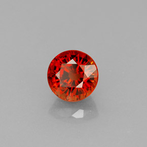 0.84 ct Orange Spessartite Garnet Stone, Natural Spessartite Garnet in Round Facet Shape for Sale