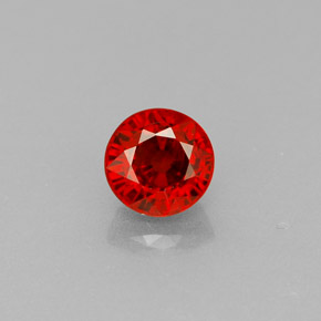 0.83 ct Orange Spessartite Garnet Gemstone, Spessartite Garnet Gem in Round Facet Shape for Sale.