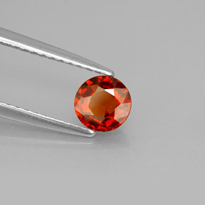 0.67 ct Orange Spessartite Garnet Stone, Natural Spessartite Garnet in Round Facet Shape for Sale
