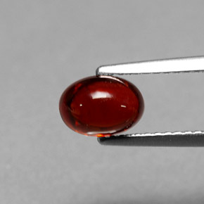 Spessartite Garnet Gemstone in 7.3 x 5.2 mm Size for Sale, Spessartite Garnet Stone in Red Orange Color