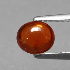 1.22 ct Orange Spessartite Garnet Stone, Natural Spessartite Garnet in Oval Cabochon Shape for Sale