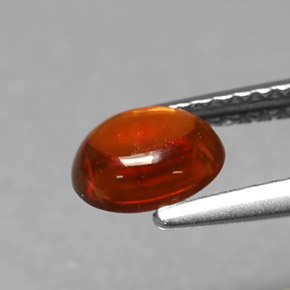 Spessartite Garnet Gemstone in 6.6 x 5.7 mm Size for Sale, Spessartite Garnet Stone in Red Orange Color