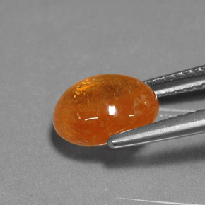 Spessartite Garnet Gemstone in 9.3 x 7.6 mm Size for Sale, Spessartite Garnet Stone in Mandarin Orange Color