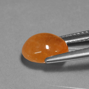 Spessartite Garnet Gemstone in 9.4 x 7.4 mm Size for Sale, Spessartite Garnet Stone in Mandarin Orange Color
