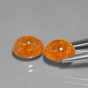 Spessartite Garnet Gemstone in 8.6 x 6.7 mm Size for Sale, Spessartite Garnet Stone in Mandarin Orange Color
