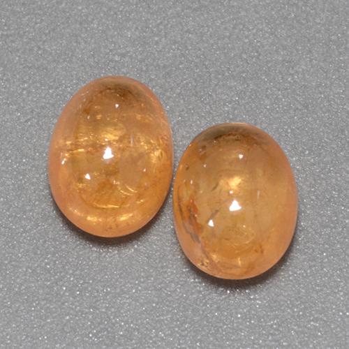 5.11 ctw Orange Spessartite Garnet Stones, Natural Spessartite Garnet in Oval Cabochon Shape for Sale