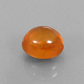 3.16 ct Orange Spessartite Garnet Stone, Natural Spessartite Garnet in Oval Cabochon Shape for Sale