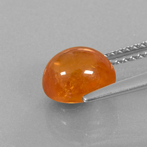 Spessartite Garnet Gemstone in 8.1 x 6.9 mm Size for Sale, Spessartite Garnet Stone in Mandarin Orange Color