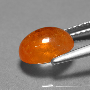 Spessartite Garnet Gemstone in 8.6 x 6.9 mm Size for Sale, Spessartite Garnet Stone in Mandarin Orange Color