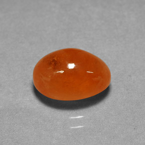 4.74 ct Orange Spessartite Garnet Stone, Natural Spessartite Garnet in Oval Cabochon Shape for Sale