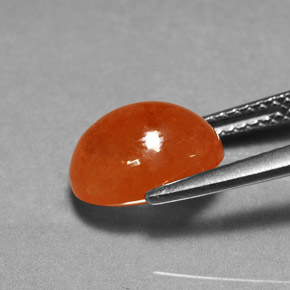 Spessartite Garnet Gemstone in 10.2 x 7.5 mm Size for Sale, Spessartite Garnet Stone in Mandarin Orange Color