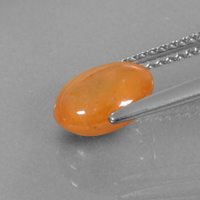 Spessartite Garnet Gemstone in 8.6 x 7.1 mm Size for Sale, Spessartite Garnet Stone in Mandarin Orange Color