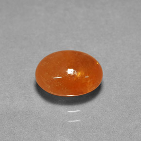 3.15 ct Orange Spessartite Garnet Stone, Natural Spessartite Garnet in Oval Cabochon Shape for Sale