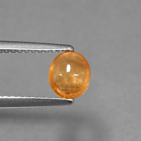 1.01 ct Orange Spessartite Garnet Stone, Natural Spessartite Garnet in Oval Cabochon Shape for Sale