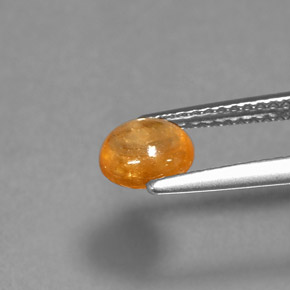Spessartite Garnet Gemstone in 6.2 x 5.4 mm Size for Sale, Spessartite Garnet Stone in Orange Color