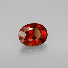 3.61 ct Orange Spessartite Garnet Stone, Natural Spessartite Garnet in Oval Facet Shape for Sale