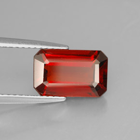 3.31 ct Orange Spessartite Garnet Stone, Natural Spessartite Garnet in Octagon Facet Shape for Sale