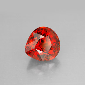 3.32 ct Orange Spessartite Garnet Stone, Natural Spessartite Garnet in Pear Facet Shape for Sale