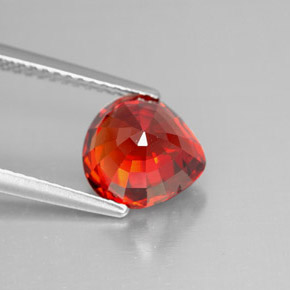 Spessartite Garnet Gemstone in 8.5 x 8.1 mm Size for Sale, Spessartite Garnet Stone in Red Orange Color