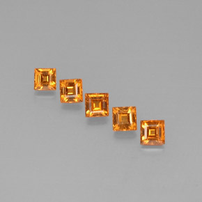1.17 ct Orange Spessartite Garnet Gemstone, Spessartite Garnet Gem in Square Facet Shape for Sale.