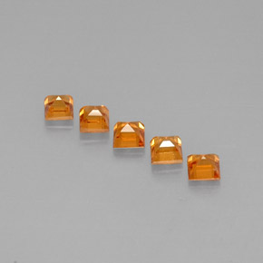 Spessartite Garnet Gemstone in 3.3 x 3.3 mm Size for Sale, Spessartite Garnet Stone in Mandarin Orange Color