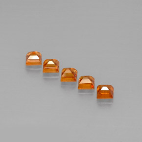 Spessartite Garnet Gemstone in 3.3 x 3.2 mm Size for Sale, Spessartite Garnet Stone in Mandarin Orange Color