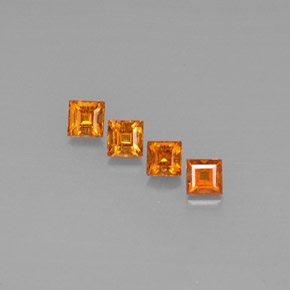 1.14 ct Orange Spessartite Garnet Gemstone, Spessartite Garnet Gem in Square Facet Shape for Sale.