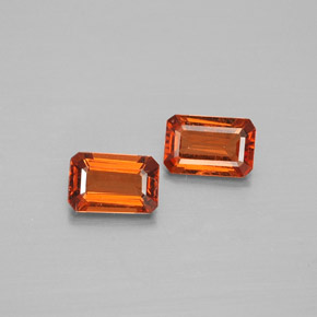 1.15 ct Orange Spessartite Garnet Gemstone, Spessartite Garnet Gem in Octagon Facet Shape for Sale.