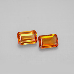 1.17 ct Orange Spessartite Garnet Gemstone, Spessartite Garnet Gem in Octagon Facet Shape for Sale.