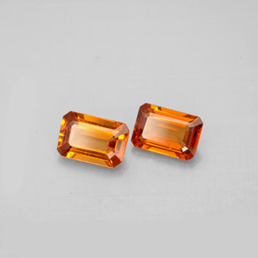 1.17 ct Orange Spessartite Garnet Stone, Natural Spessartite Garnet in Octagon Facet Shape for Sale