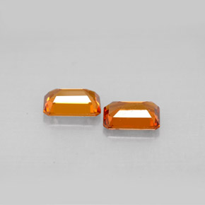 Spessartite Garnet Gemstone in 6 x 4 mm (calibrated) Size for Sale, Spessartite Garnet Stone in Mandarin Orange Color