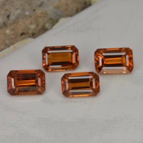 2.73 ctw Orange Spessartite Garnet Stones, Natural Spessartite Garnet in Octagon Step Cut Shape for Sale