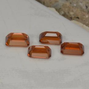 Spessartite Garnet Gemstones in 6 x 4 mm (calibrated) Size for Sale, Spessartite Garnet Stones in Amber Orange Color