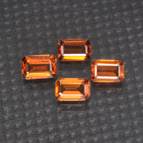 Medium Orange Spessartin-Granat Edelstein - 0.5ct Octagon Stufenschliff (ID: 295812)