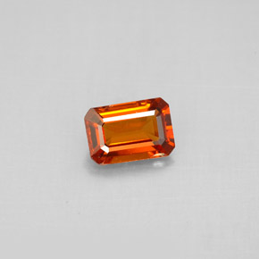 0.91 ct Orange Spessartite Garnet Gemstone, Spessartite Garnet Gem in Octagon Facet Shape for Sale.