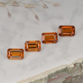 2.37 ctw Orange Spessartite Garnet Stones, Natural Spessartite Garnet in Octagon Step Cut Shape for Sale