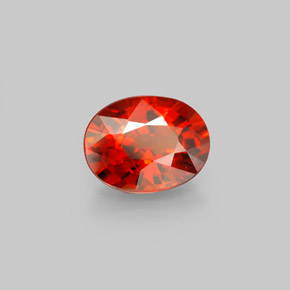 2.49 ct Red Spessartite Garnet Stone, Natural Spessartite Garnet in Oval Facet Shape for Sale