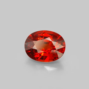 2.60 ct Red Spessartite Garnet Stone, Natural Spessartite Garnet in Oval Facet Shape for Sale