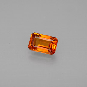 0.71 ct Orange Spessartite Garnet Gemstone, Spessartite Garnet Gem in Octagon Facet Shape for Sale.
