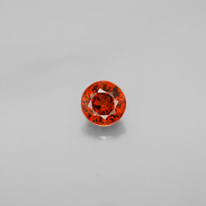 0.85 ct Orange Spessartite Garnet Gemstone, Spessartite Garnet Gem in Round Facet Shape for Sale.