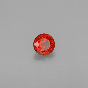 0.80 ct Orange Spessartite Garnet Stone, Natural Spessartite Garnet in Round Facet Shape for Sale