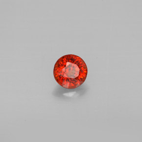 0.85 ct Orange Spessartite Garnet Stone, Natural Spessartite Garnet in Round Facet Shape for Sale