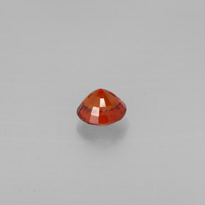 Spessartite Garnet Gemstone in 5.2 mm Size for Sale, Spessartite Garnet Stone in Red Orange Color