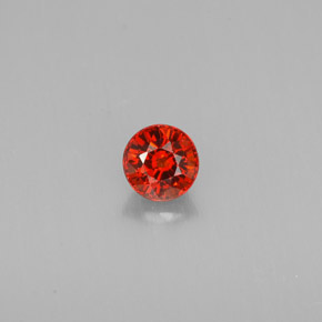 0.86 ct Orange Spessartite Garnet Gemstone, Spessartite Garnet Gem in Round Facet Shape for Sale.