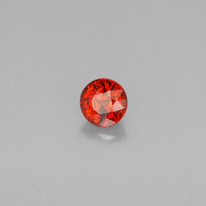 0.86 ct Orange Spessartite Garnet Stone, Natural Spessartite Garnet in Round Facet Shape for Sale