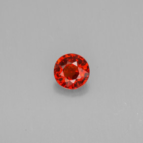 0.80 ct Orange Spessartite Garnet Gemstone, Spessartite Garnet Gem in Round Facet Shape for Sale.