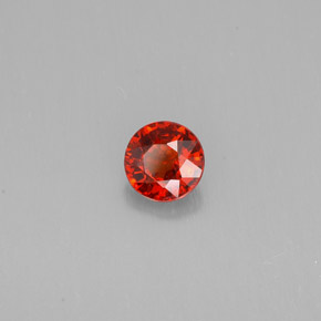 0.80 ct Orange Spessartite Garnet Stone, Natural Spessartite Garnet in Round Facet Shape for Sale