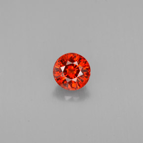 1.12 ct Orange Spessartite Garnet Gemstone, Spessartite Garnet Gem in Round Facet Shape for Sale.