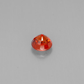 Spessartite Garnet Gemstone in 5.6 mm Size for Sale, Spessartite Garnet Stone in Red Orange Color